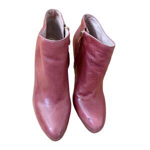 Vince Camuto Burgundy Leather Platform Ankle Booties Stiletto Heel Women’s 7.5